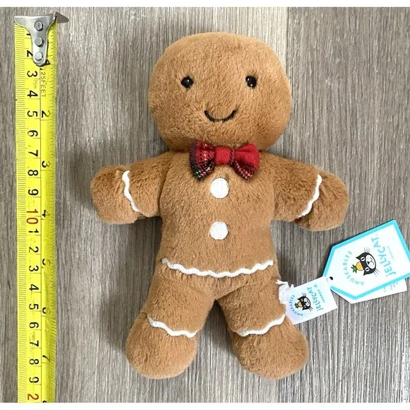 Jellycat GINGERBREAD Star Cookie Christmas Holiday Fred Ruby Lot  AUTHENTIC USA - Picture 7 of 7